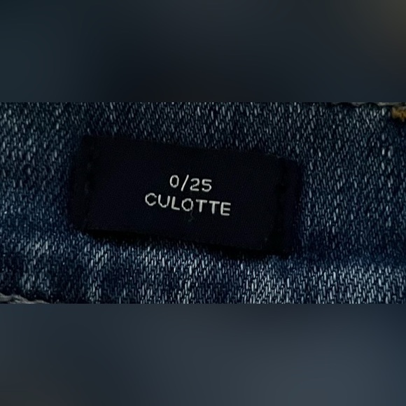 GAP Denim Indigo Culotte Jeans, Size 0/25 - Picture 8 of 10